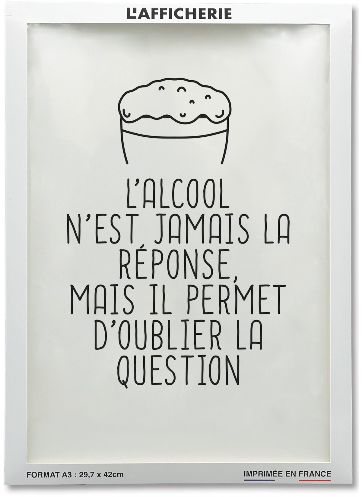 Affiche "L'alcool n'est jamais la réponse..." | Affiches Drôles |  L’Afficherie