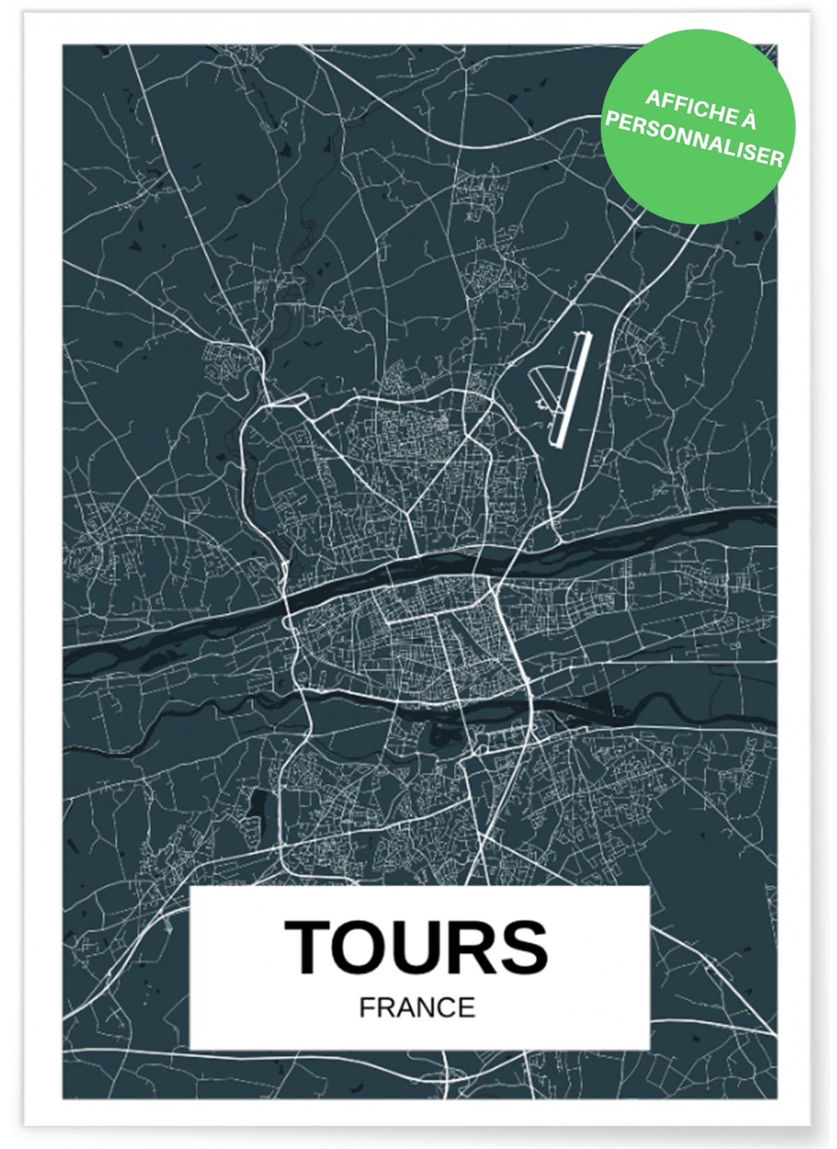 Affiche carte de ville : créez votre carte personnalisée | L’Afficherie