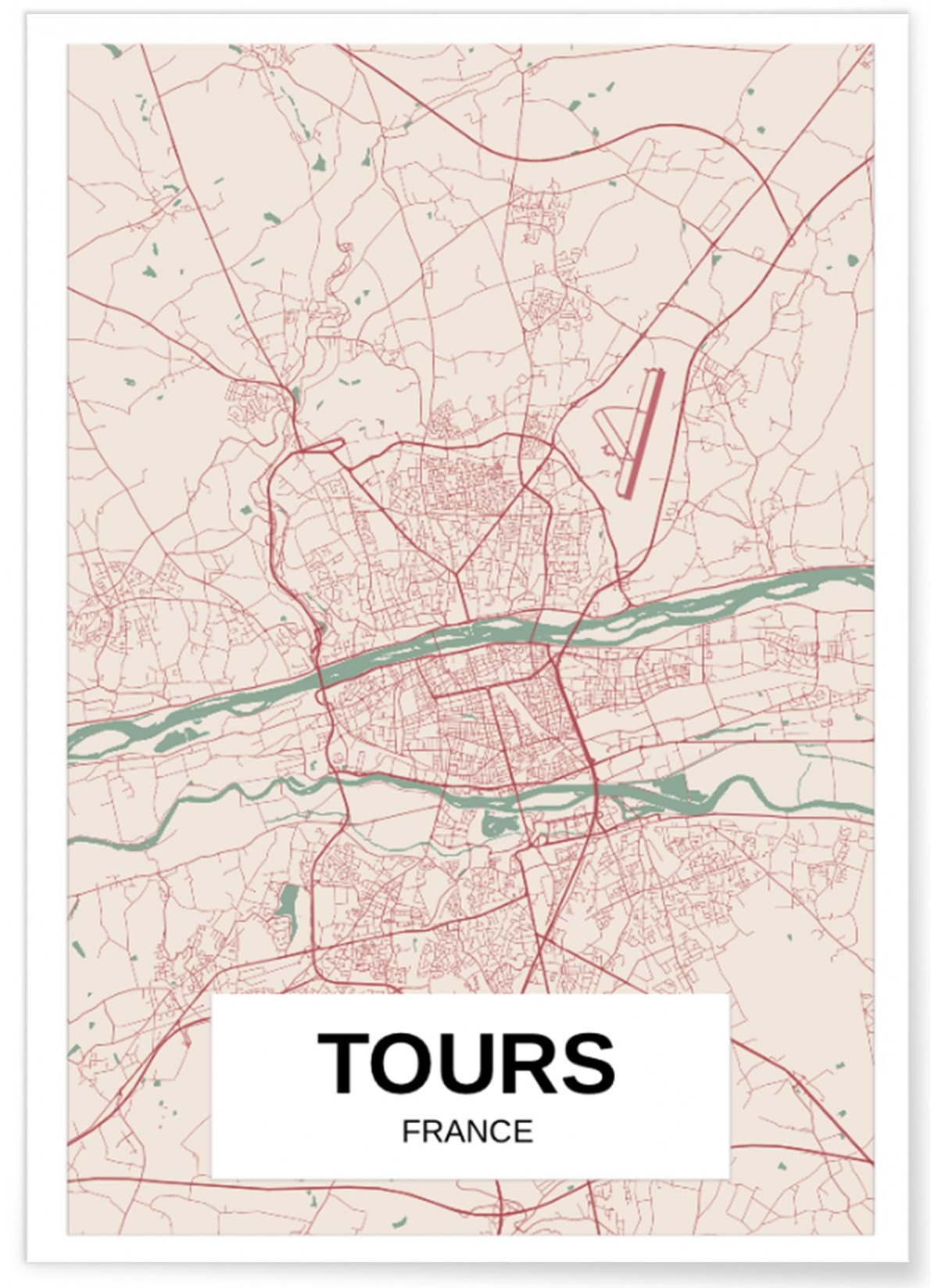 Affiche carte de ville : créez votre carte personnalisée | L’Afficherie