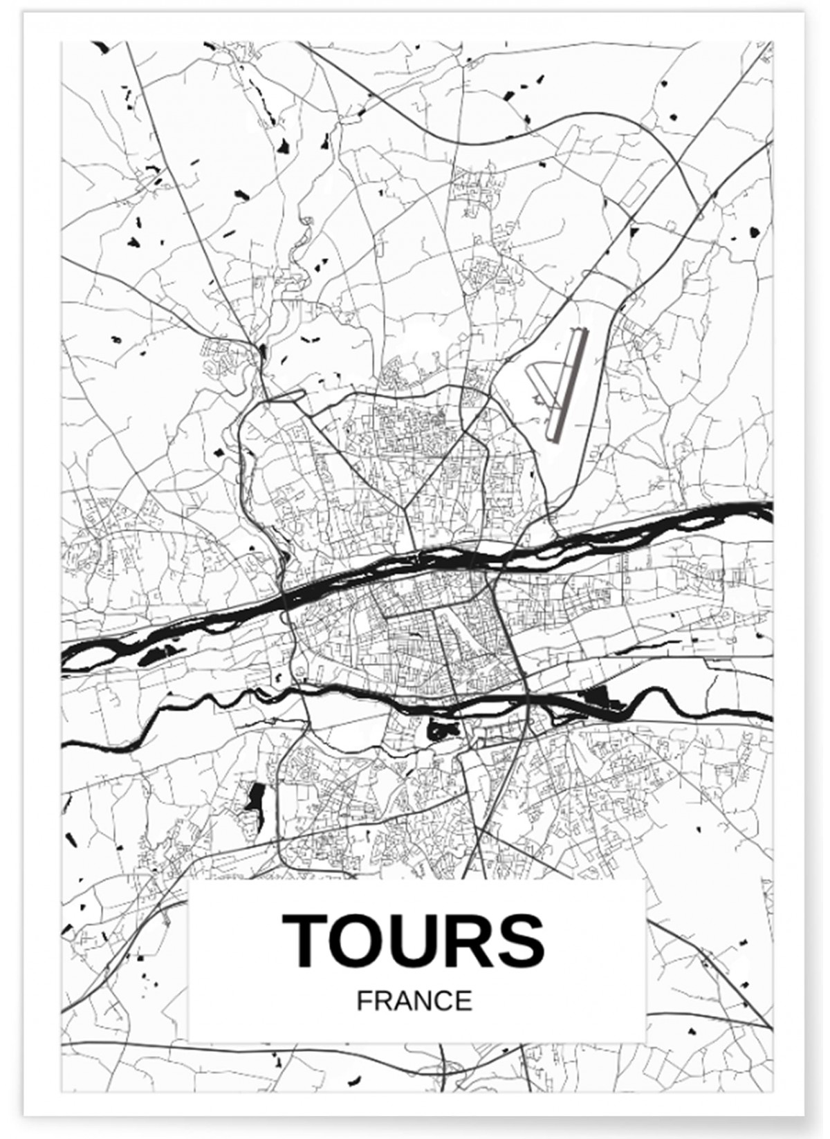 Affiche carte de ville : créez votre carte personnalisée | L’Afficherie