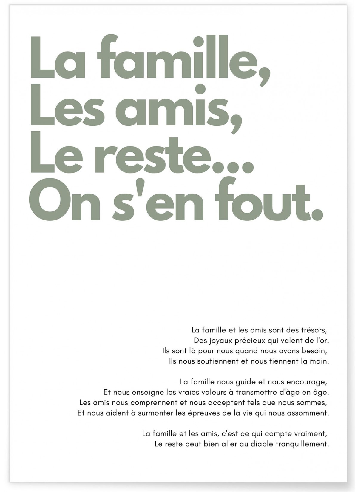 Affiche La famille, les amis...