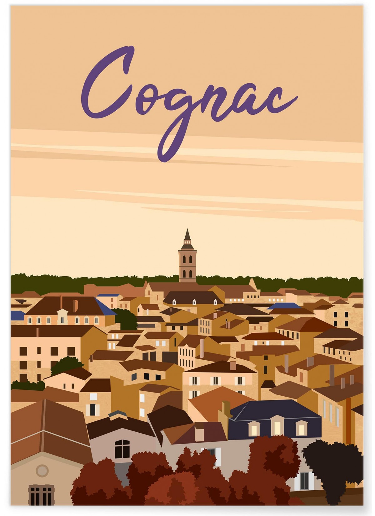 Affiche ville Cognac