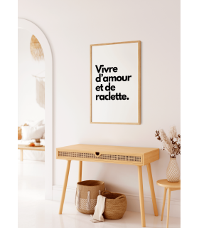 Affiche Vivre d'amour et de raclette
