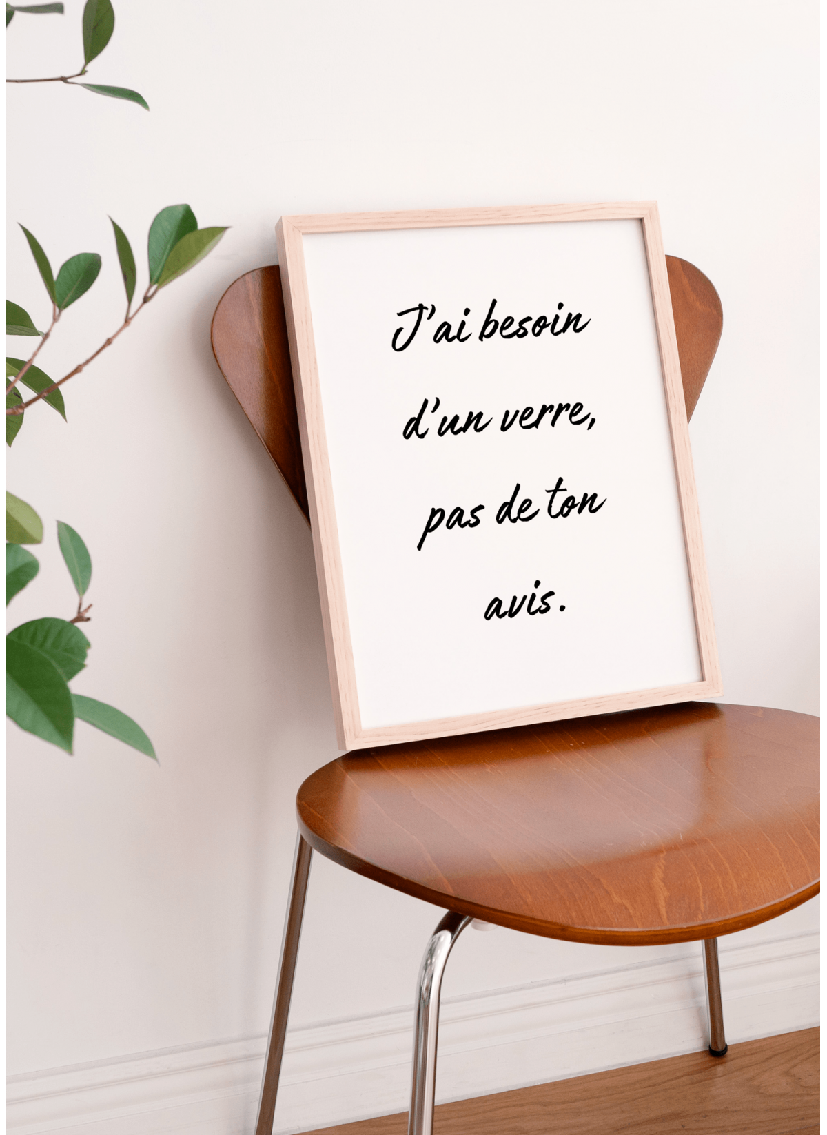 Affiche "J'ai besoin d'un verre..."