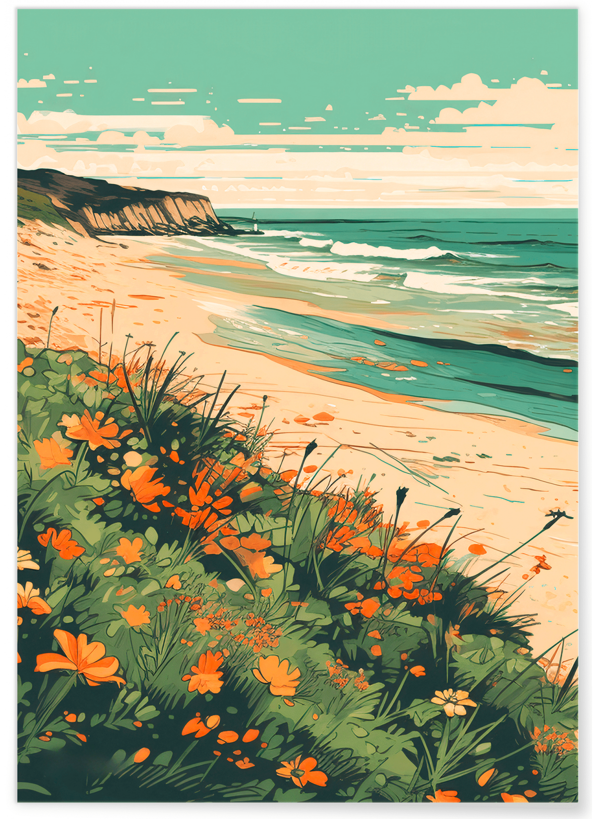 Affiche Plage