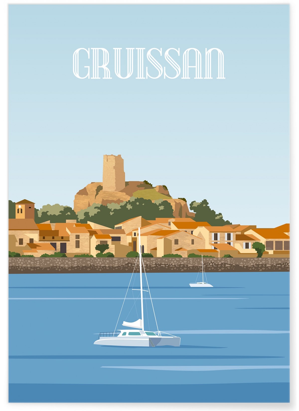Affiche ville Gruissan