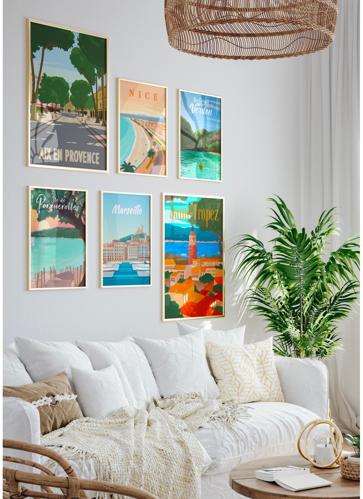 Affiche Île de Porquerolles, travel poster |  L’Afficherie
