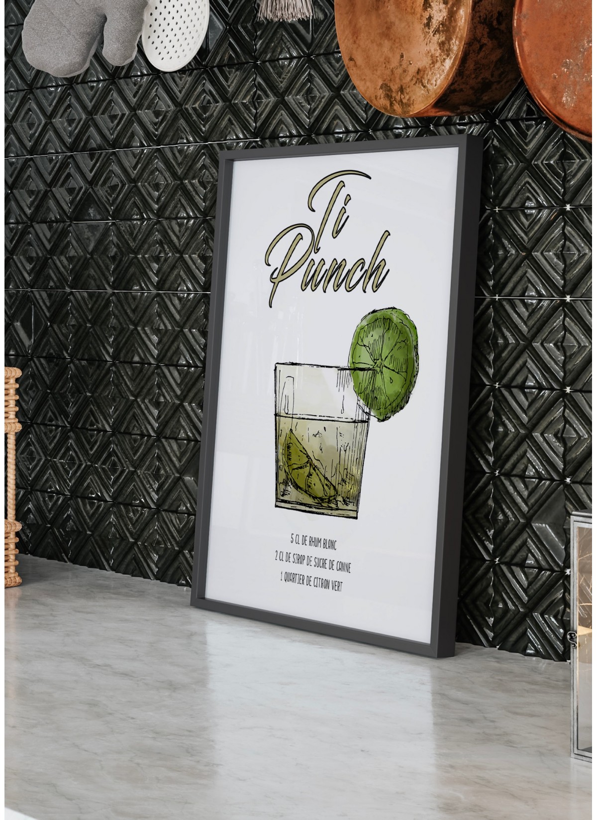 Affiche Cocktail Ti Punch, Affiches pour la cuisine | L’Afficherie