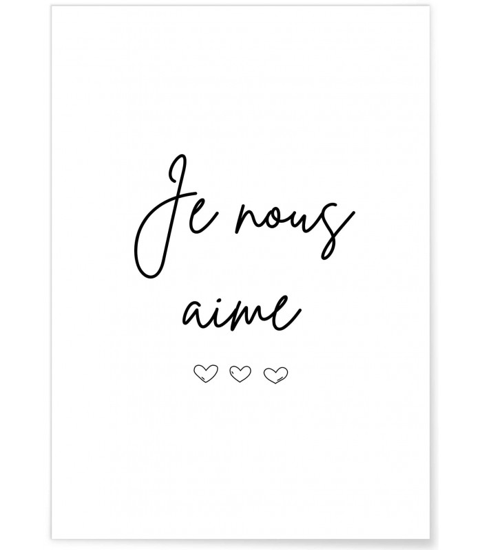 Affiche Je nous aime
