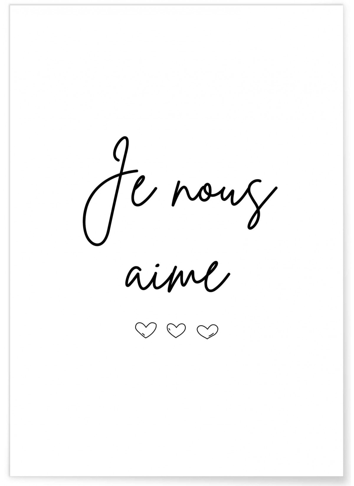 Affiche Je nous aime