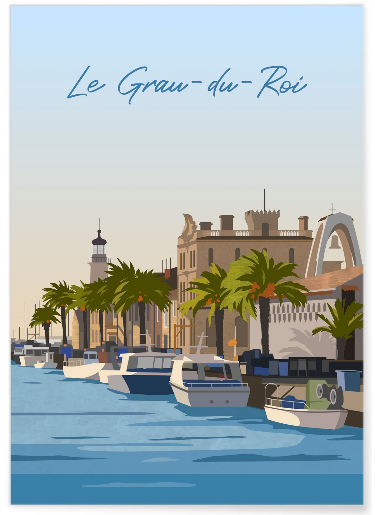 Affiche ville Le Grau-du-Roi