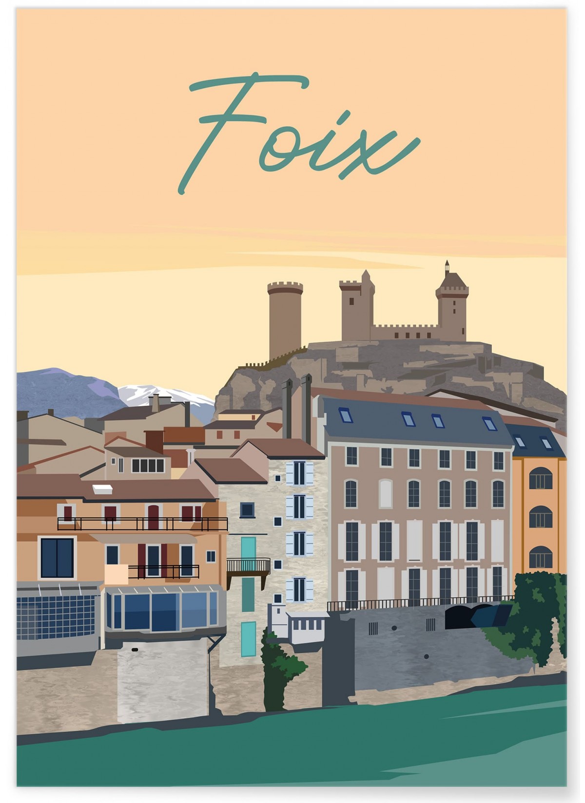 Affiche ville Foix