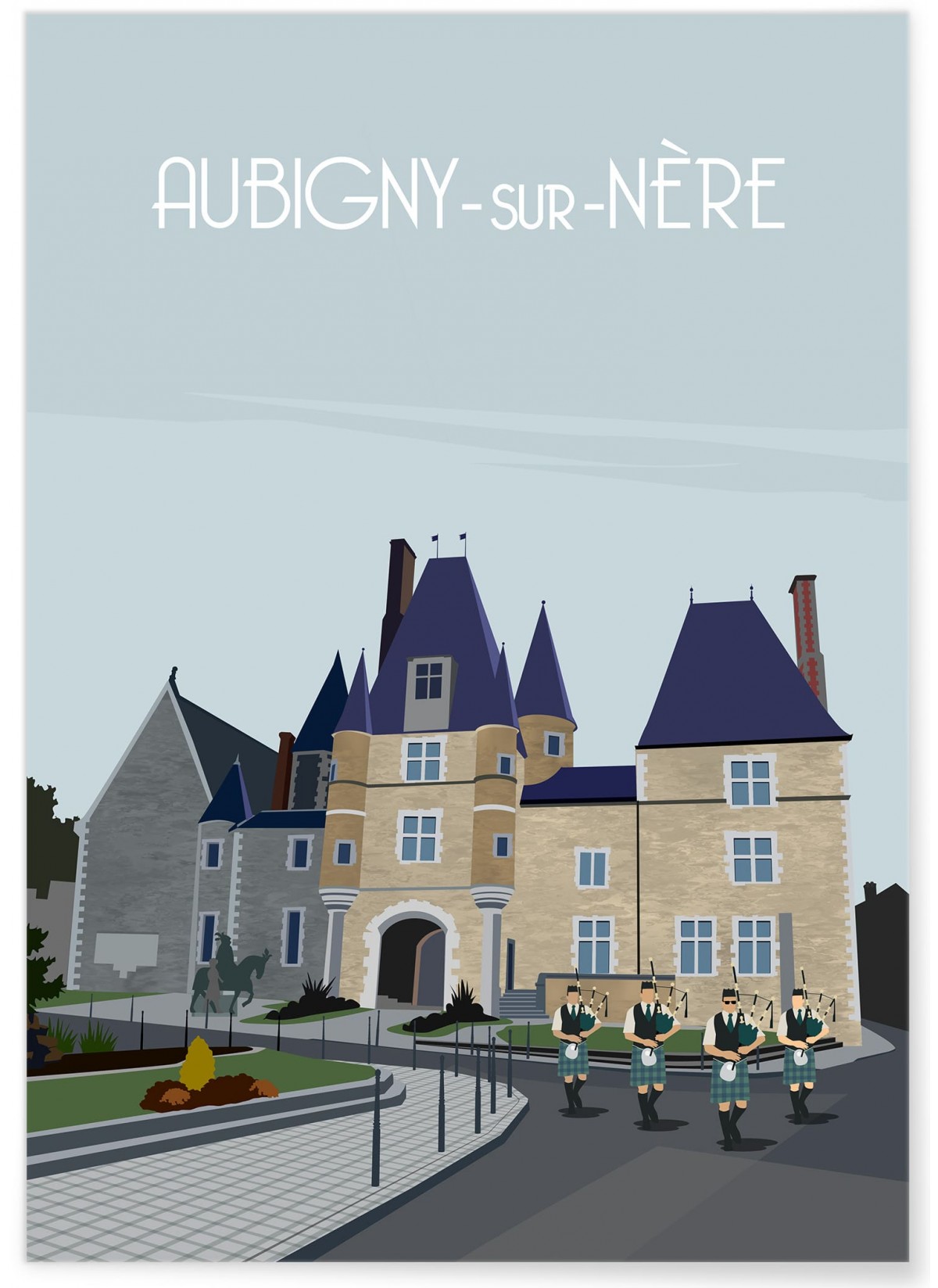 Affiche ville Aubigny-sur-Nère