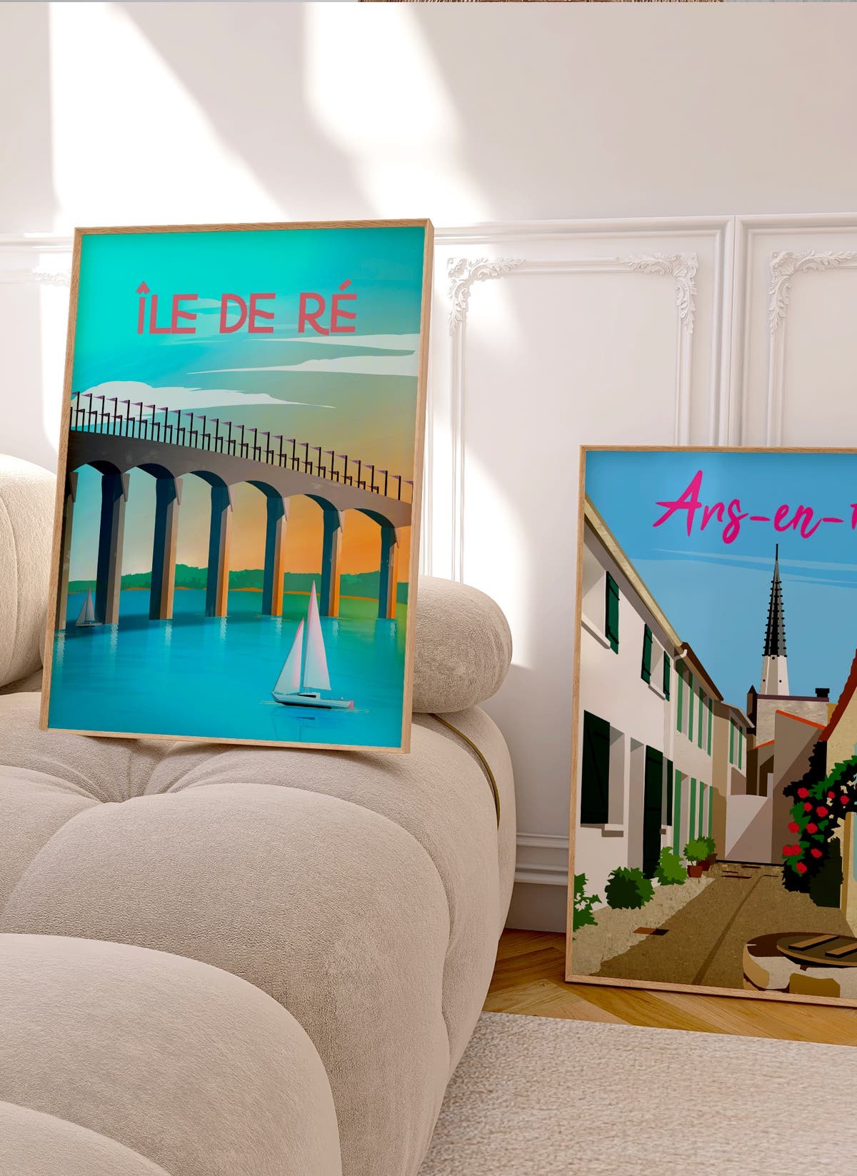 Affiche ville Île de Ré, idée cadeau|  L’Afficherie