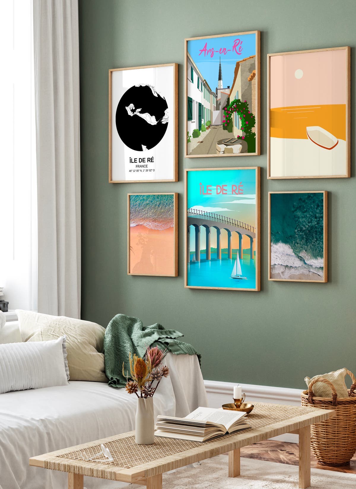 Affiche ville Île de Ré, idée cadeau|  L’Afficherie
