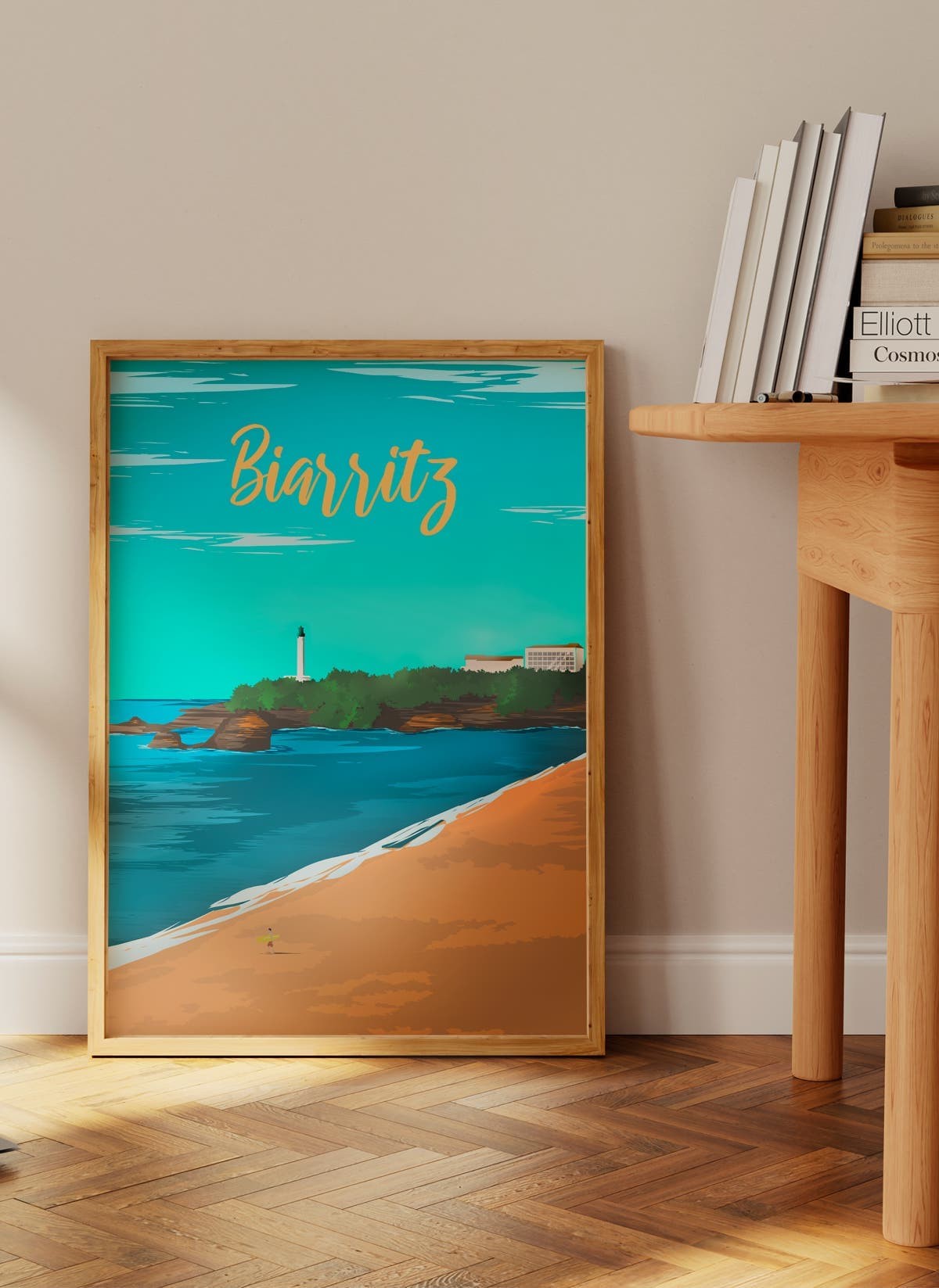 Affiche ville de Biarritz, travel poster |  L’Afficherie