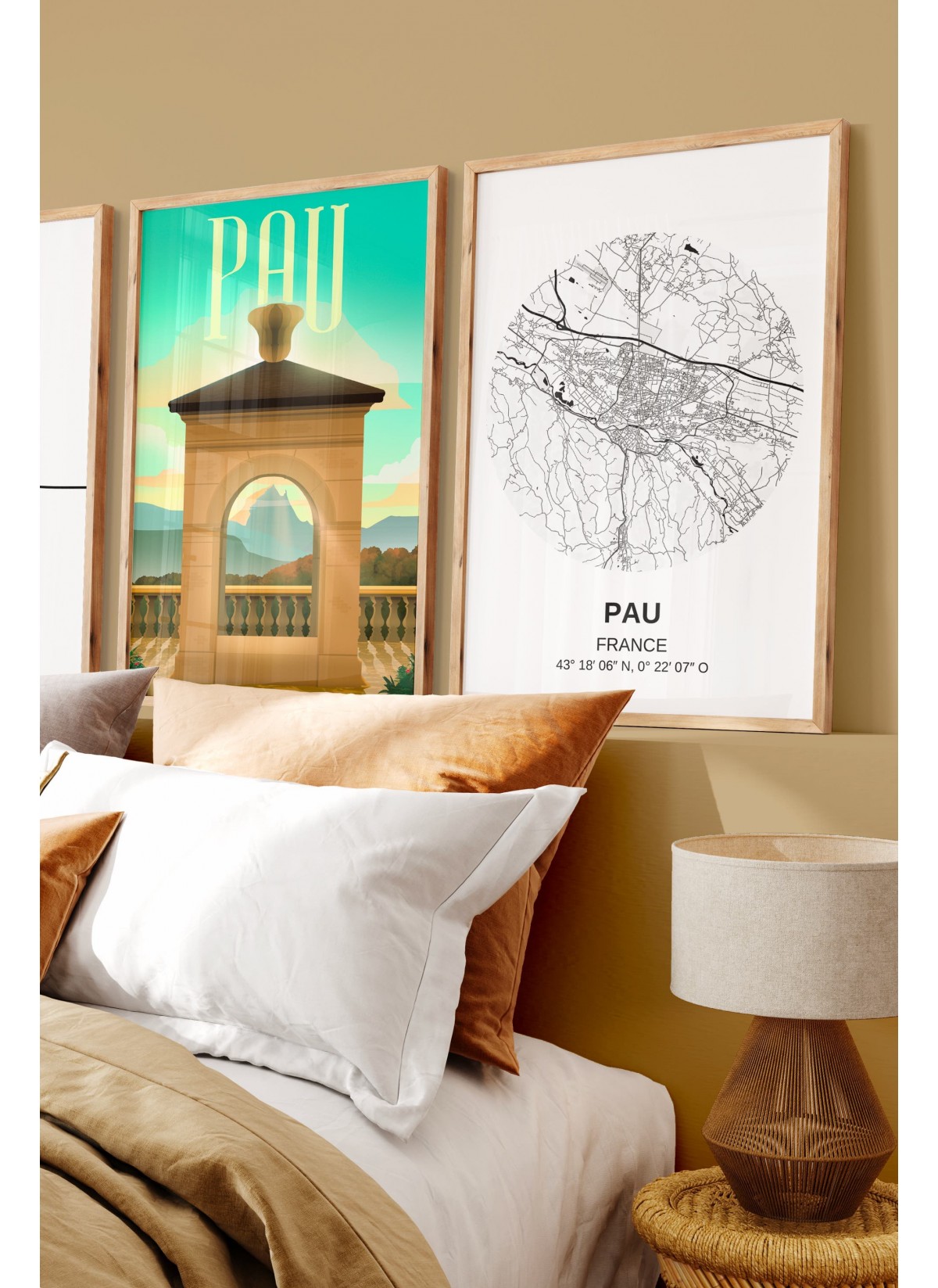 Affiche ville de Pau, poster tendance | L’Afficherie