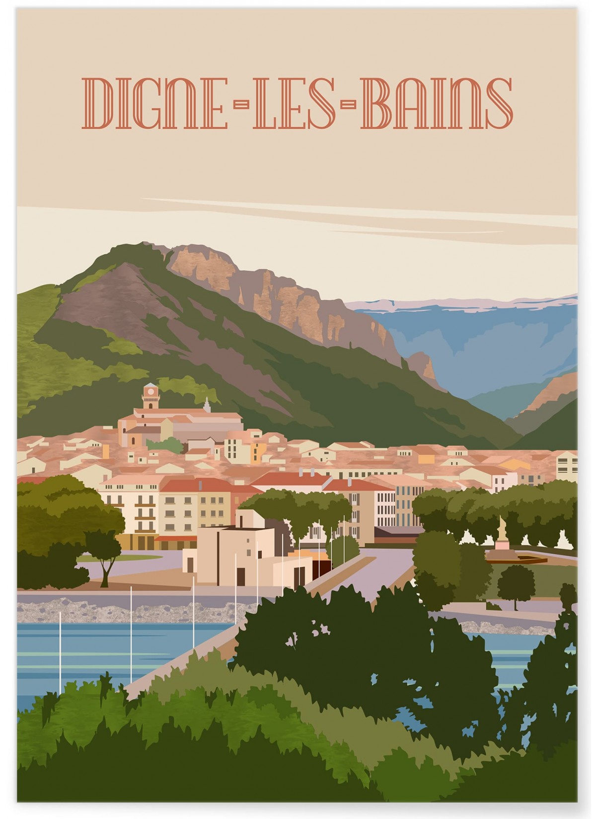 Affiche ville Digne-les-Bains