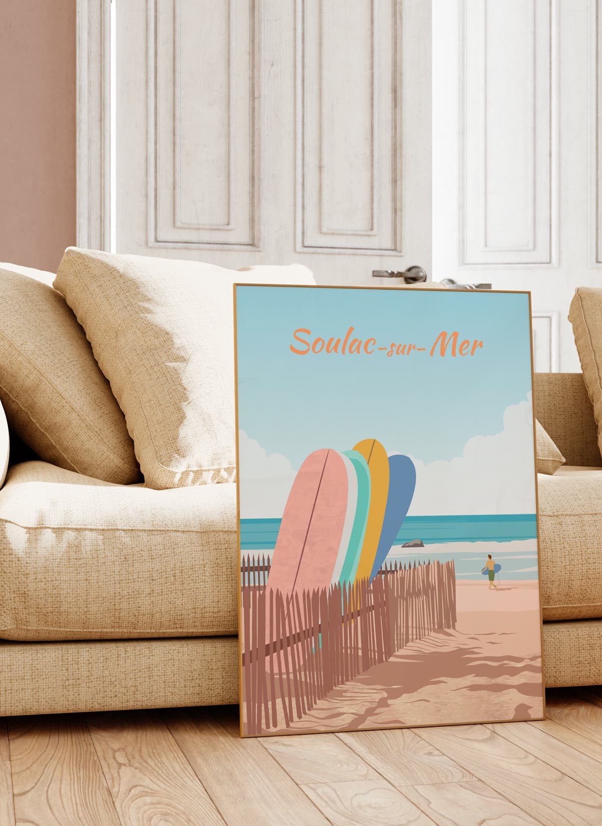 Affiche ville Soulac-sur-Mer, affiche decoration | L’Afficherie
