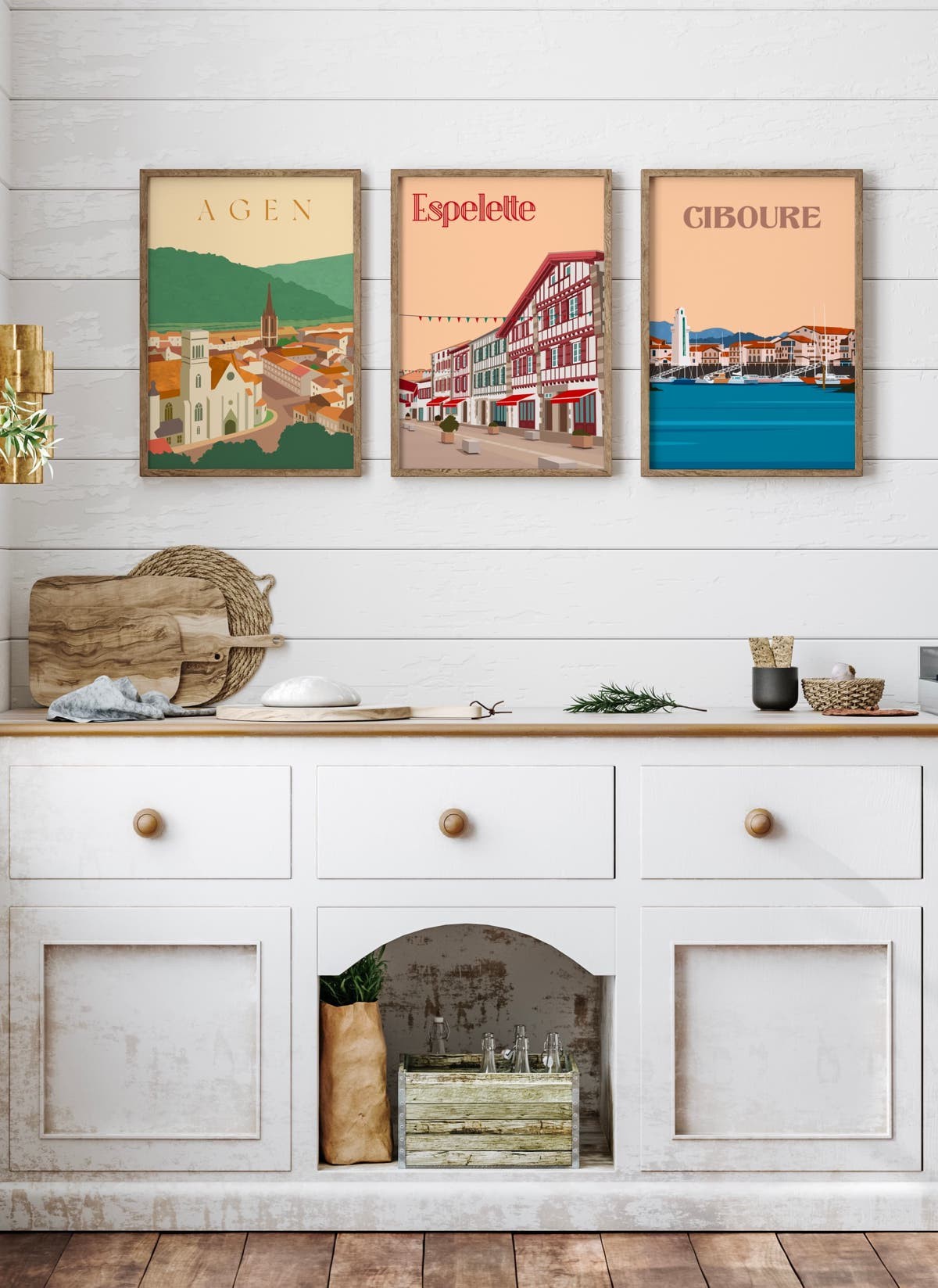 Affiche ville Espelette, déco affiche | L’Afficherie