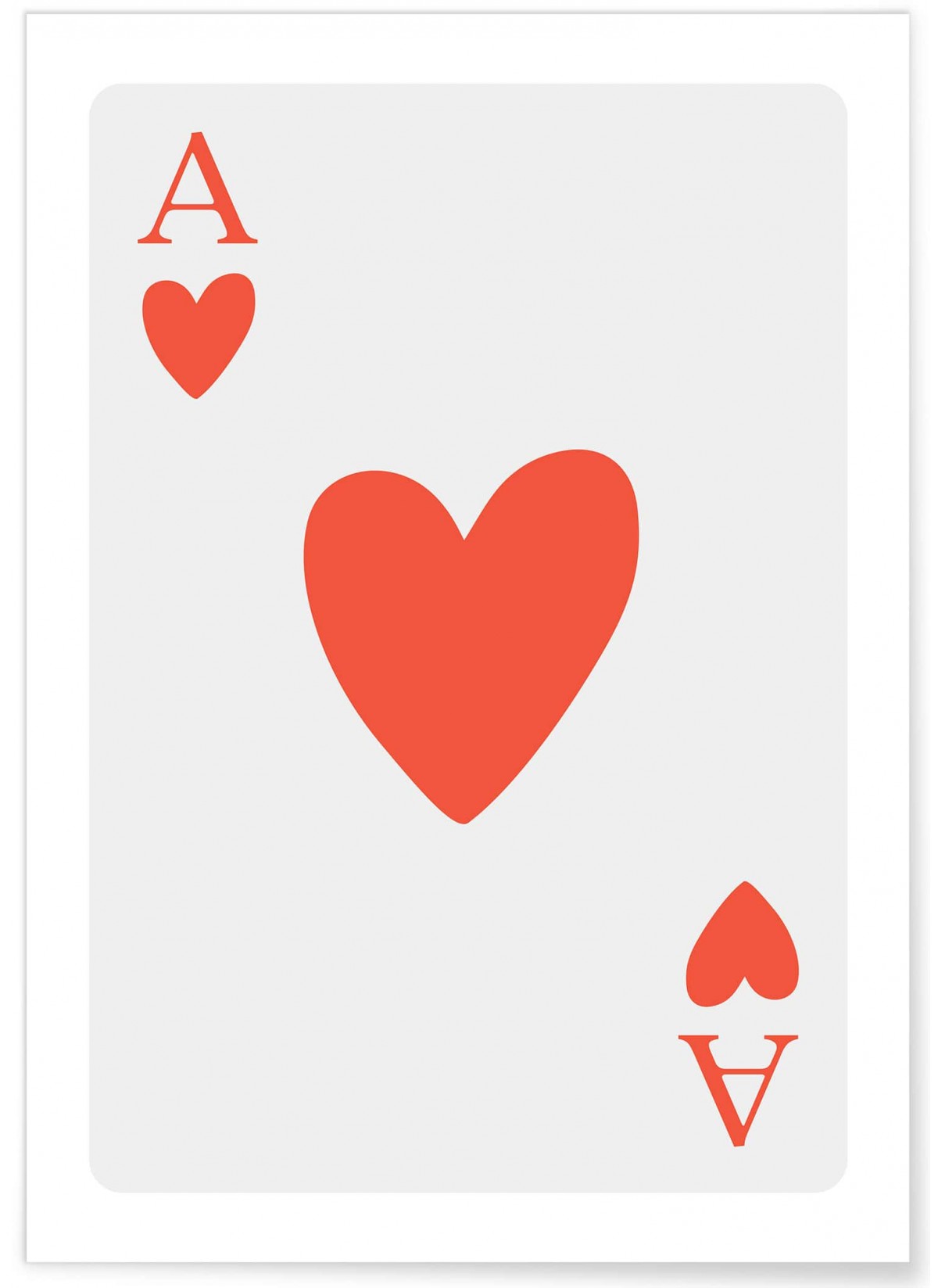 Affiche As de coeur rouge