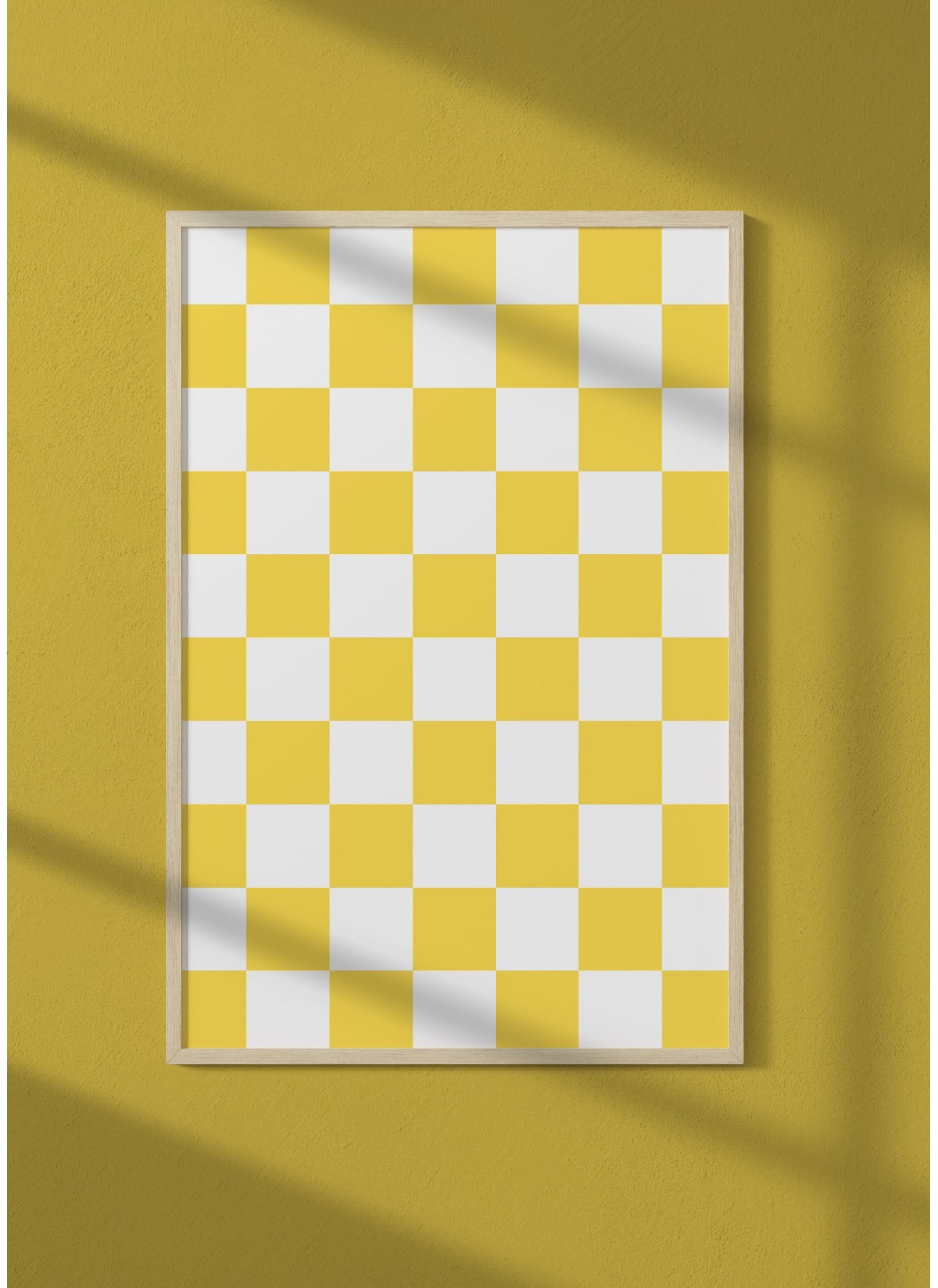 Affiche Damier Jaune