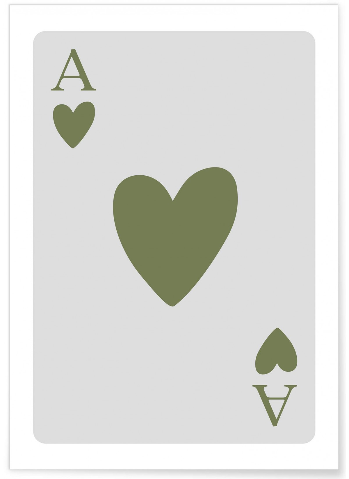 Affiche As de coeur vert