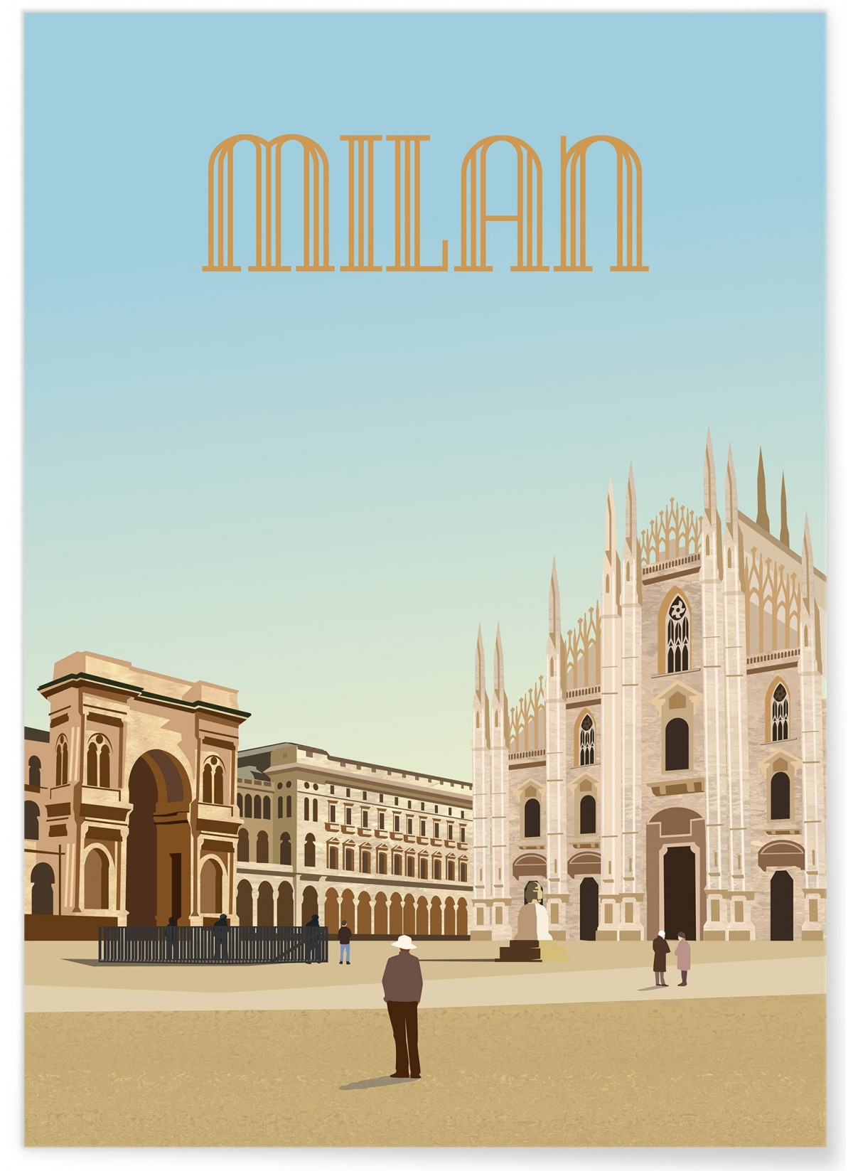 Affiche ville Milan