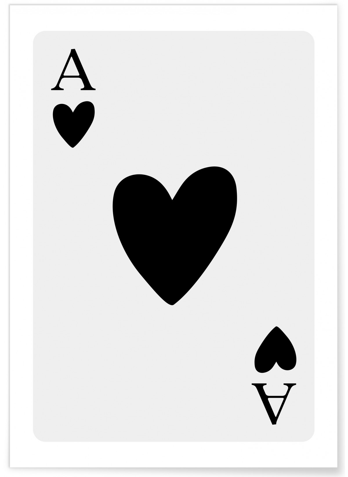 Affiche As de coeur noir