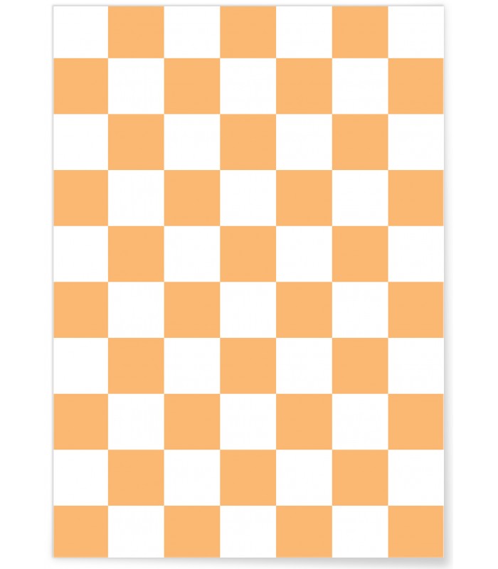 Affiche Damier Orange