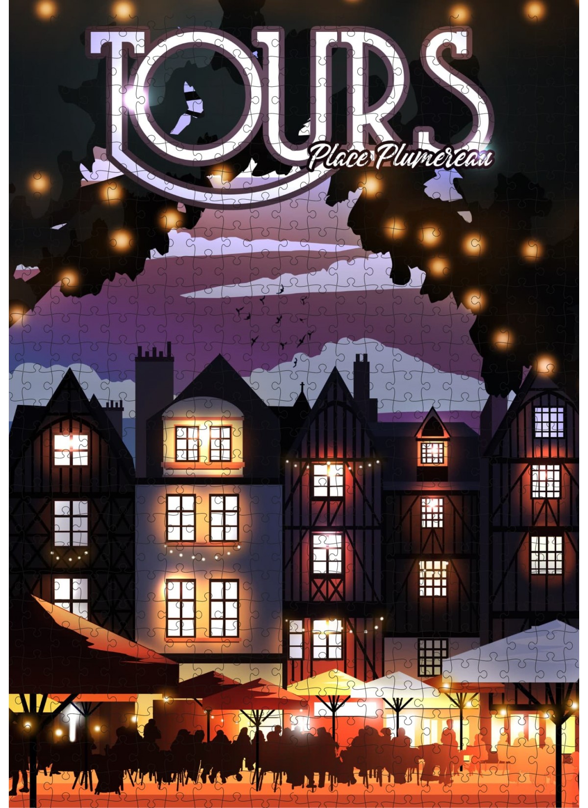 Puzzle Tours - Place Plum' | 500 pièces