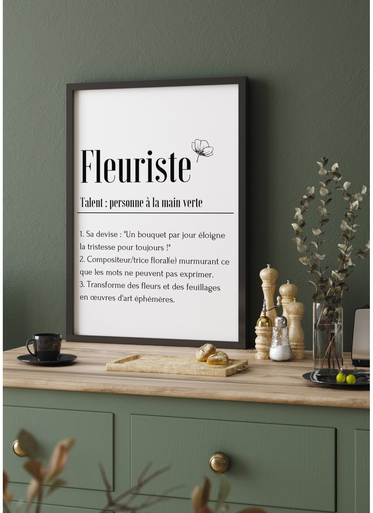 Affiche Définition Fleuriste