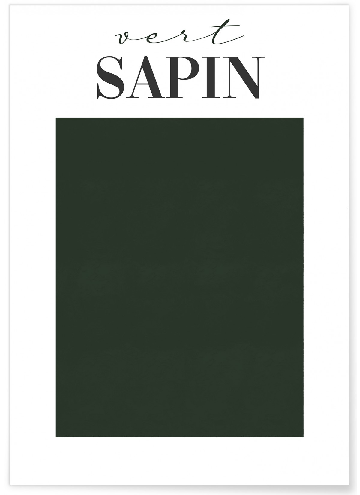 Affiche Vert Sapin