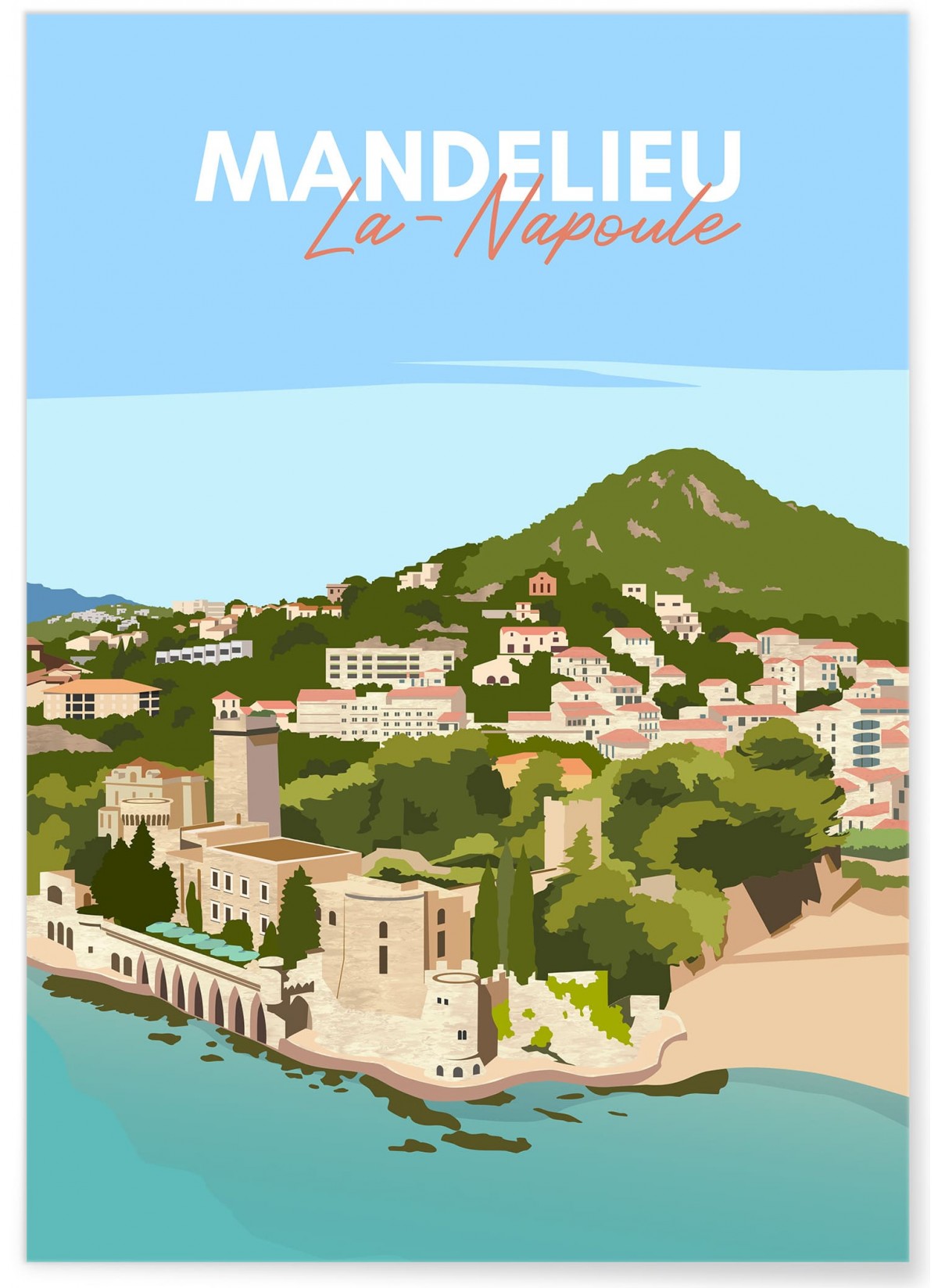 Affiche ville Mandelieu-la-Napoule