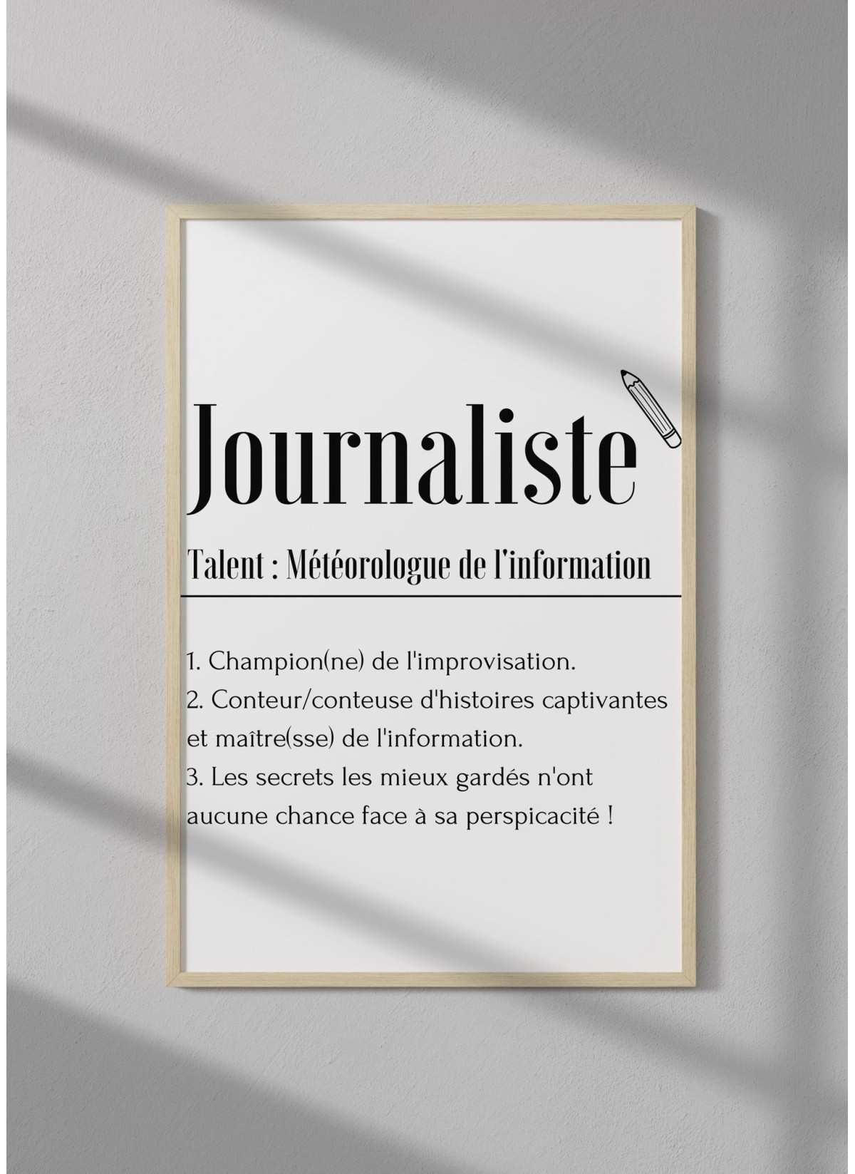 Affiche Définition Journaliste