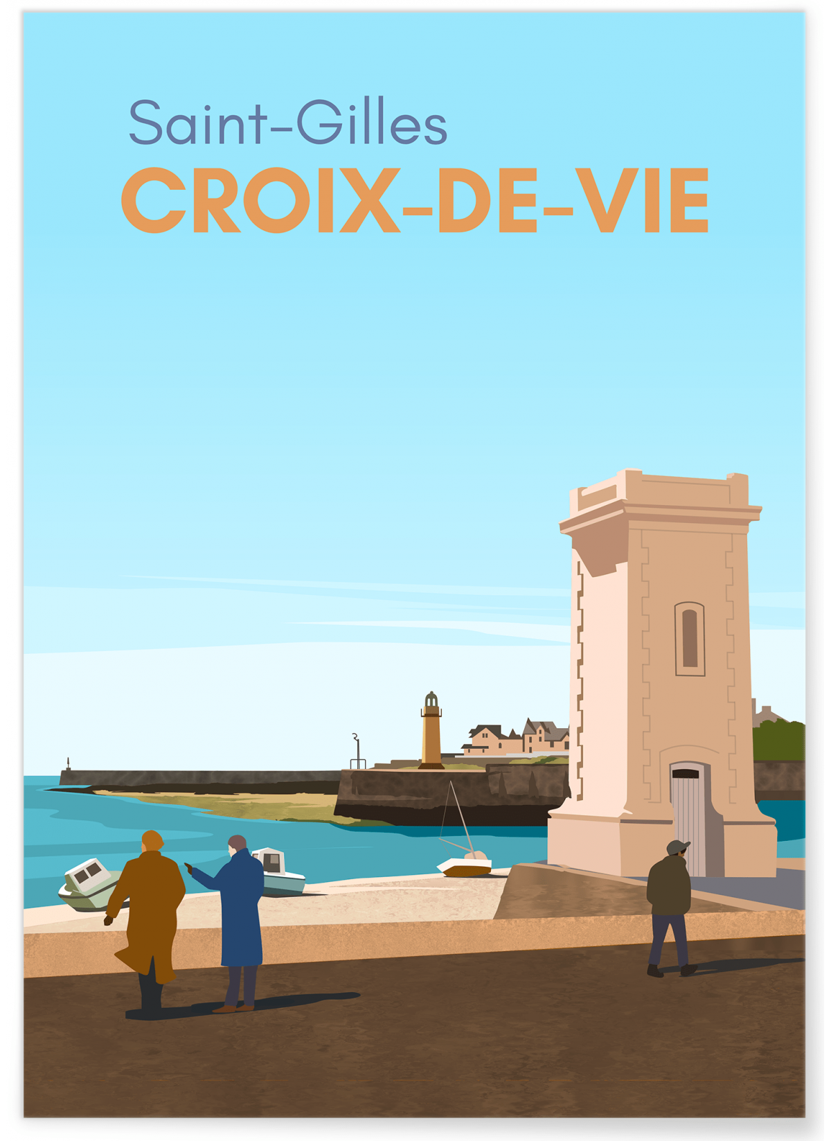 Affiche ville Saint-Gilles-Croix-de-Vie