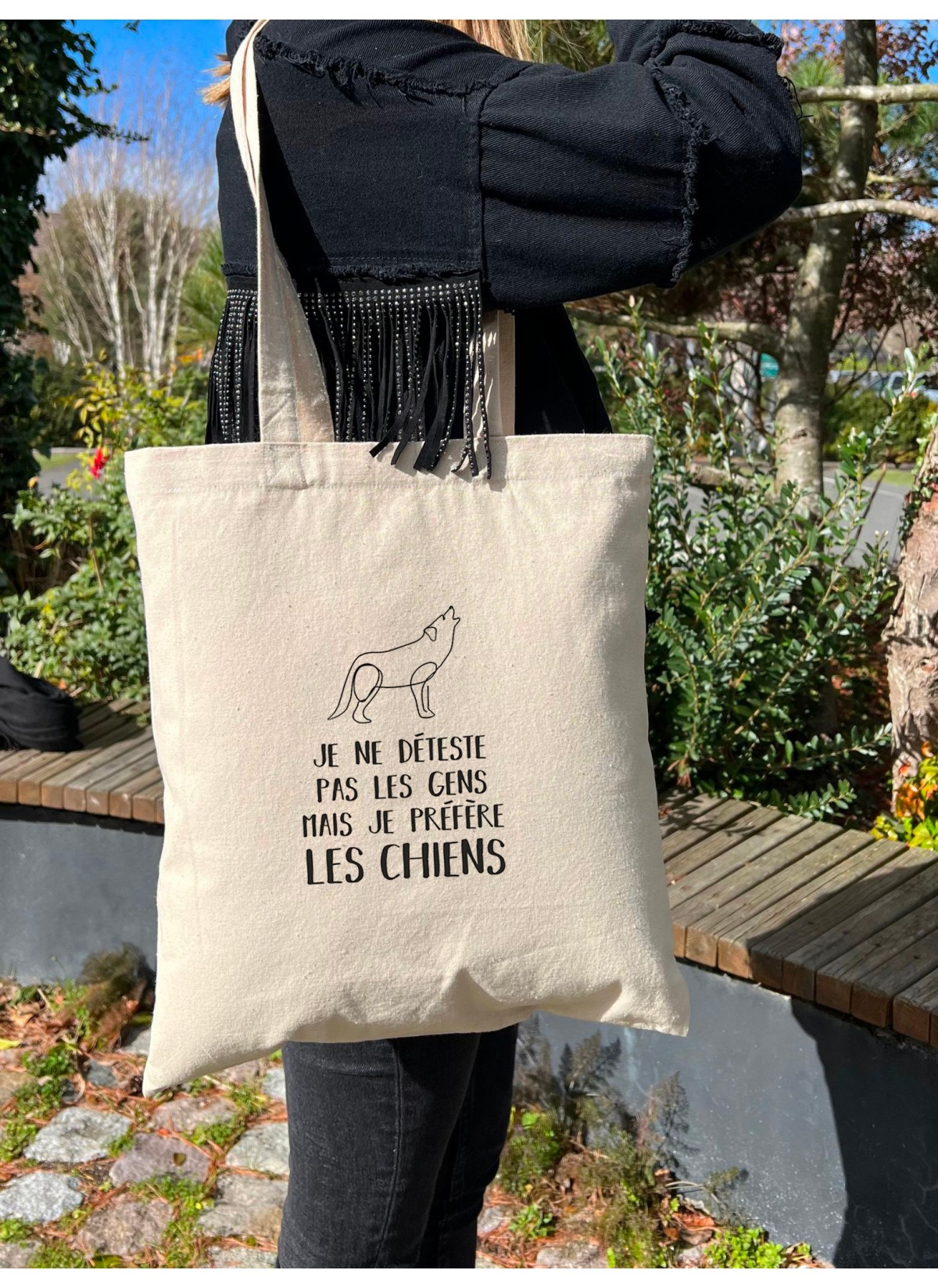 Tote Bag Je préfère les chiens