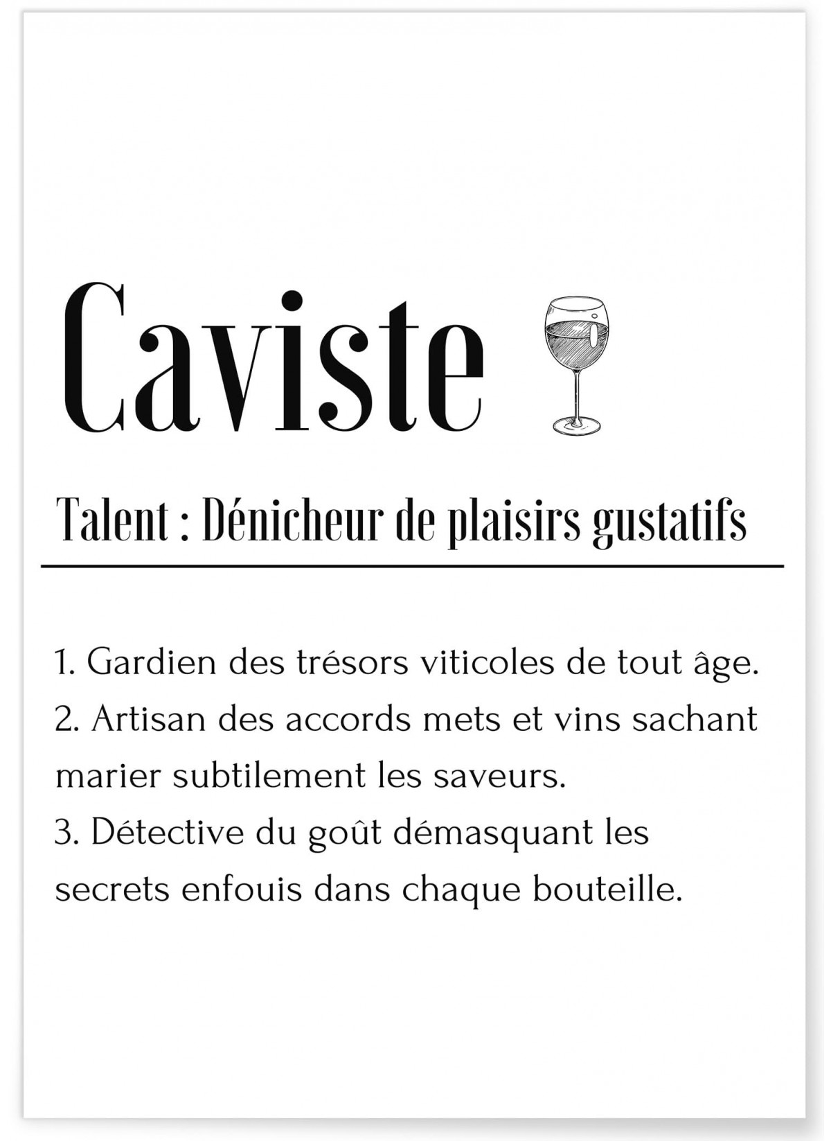 Affiche Définition Caviste