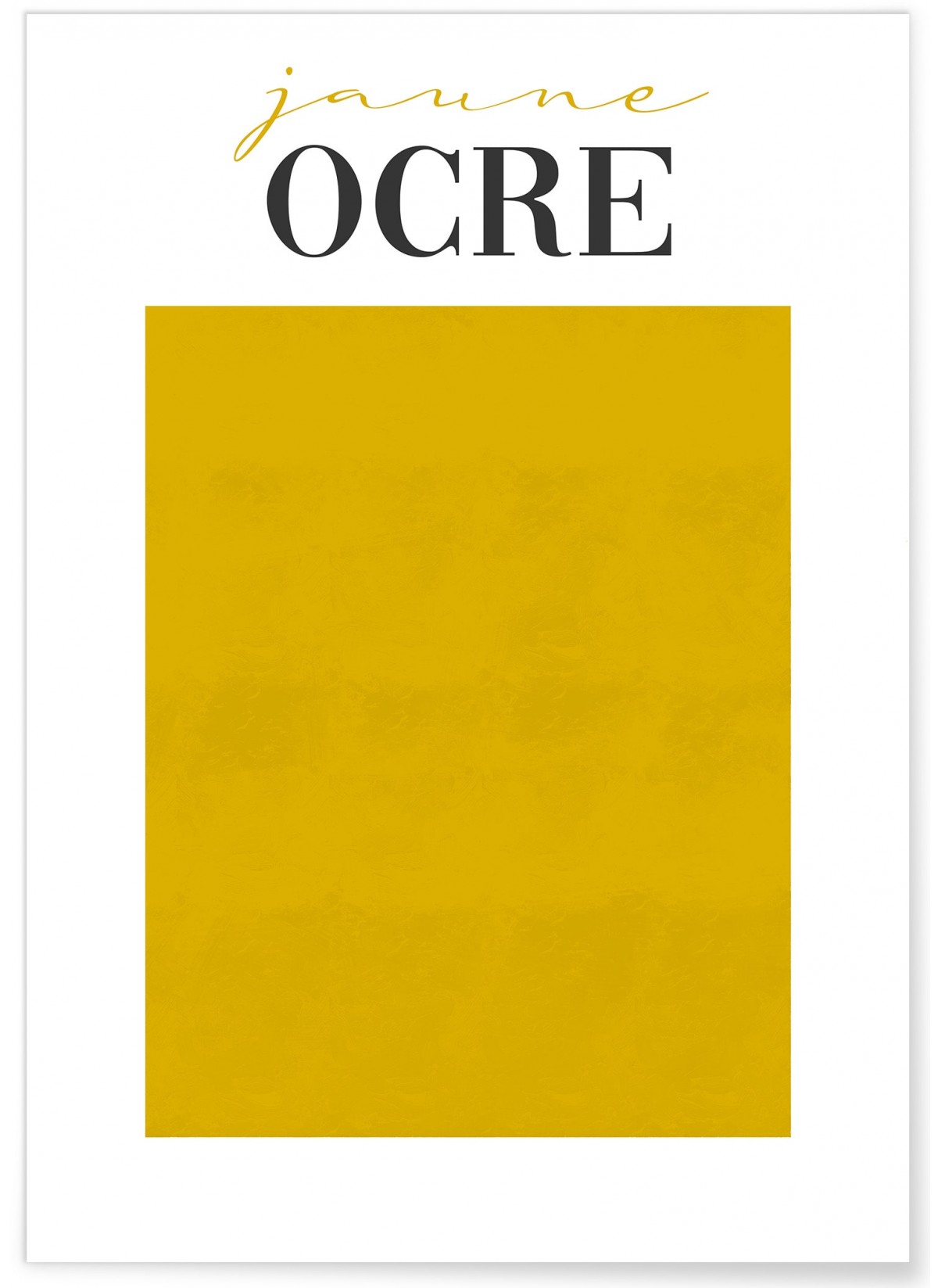 Affiche Jaune Ocre