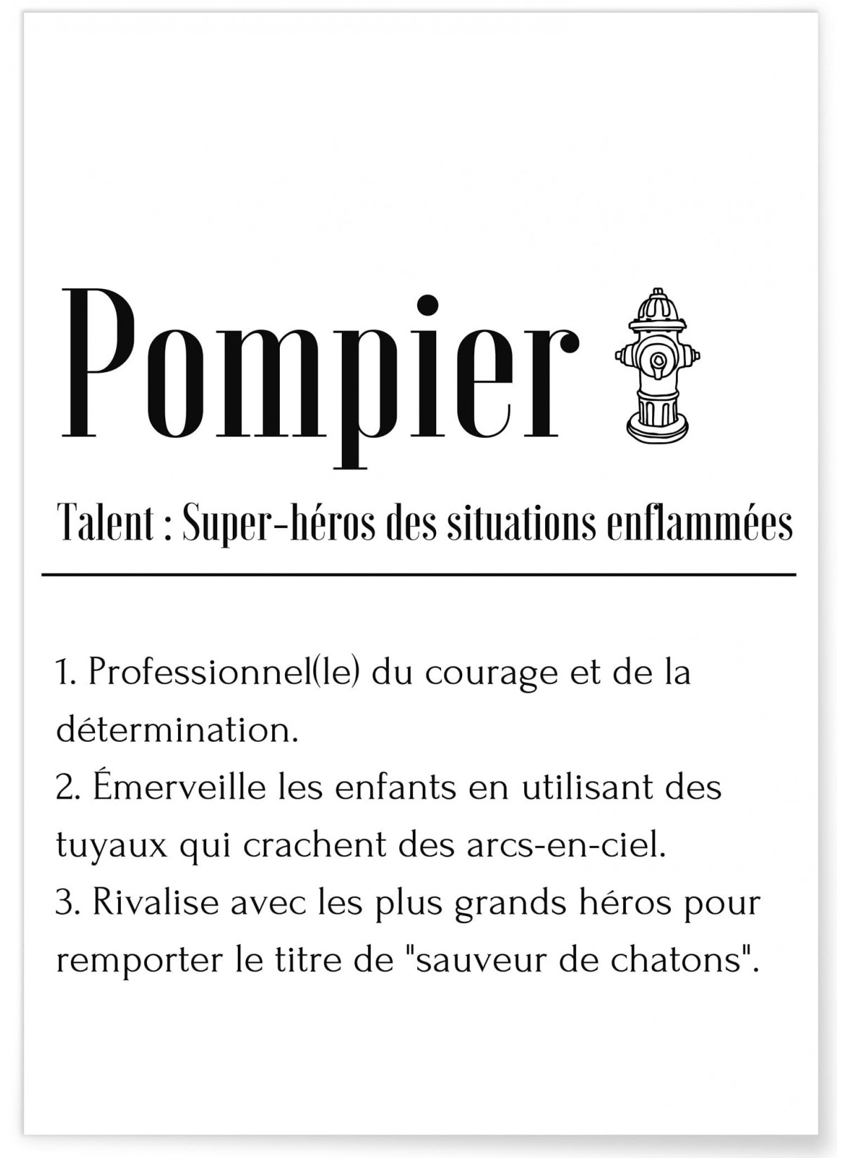 Affiche Définition Pompier 2
