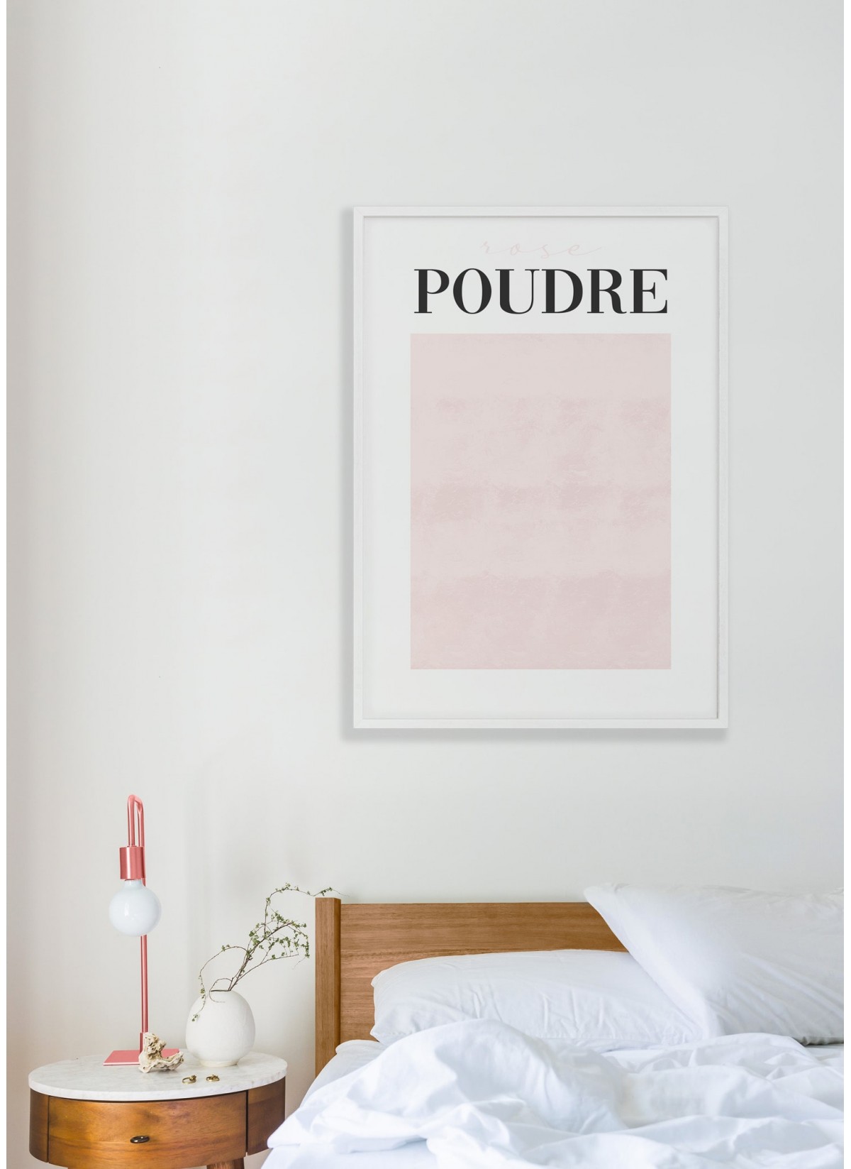 Affiche Rose Poudré