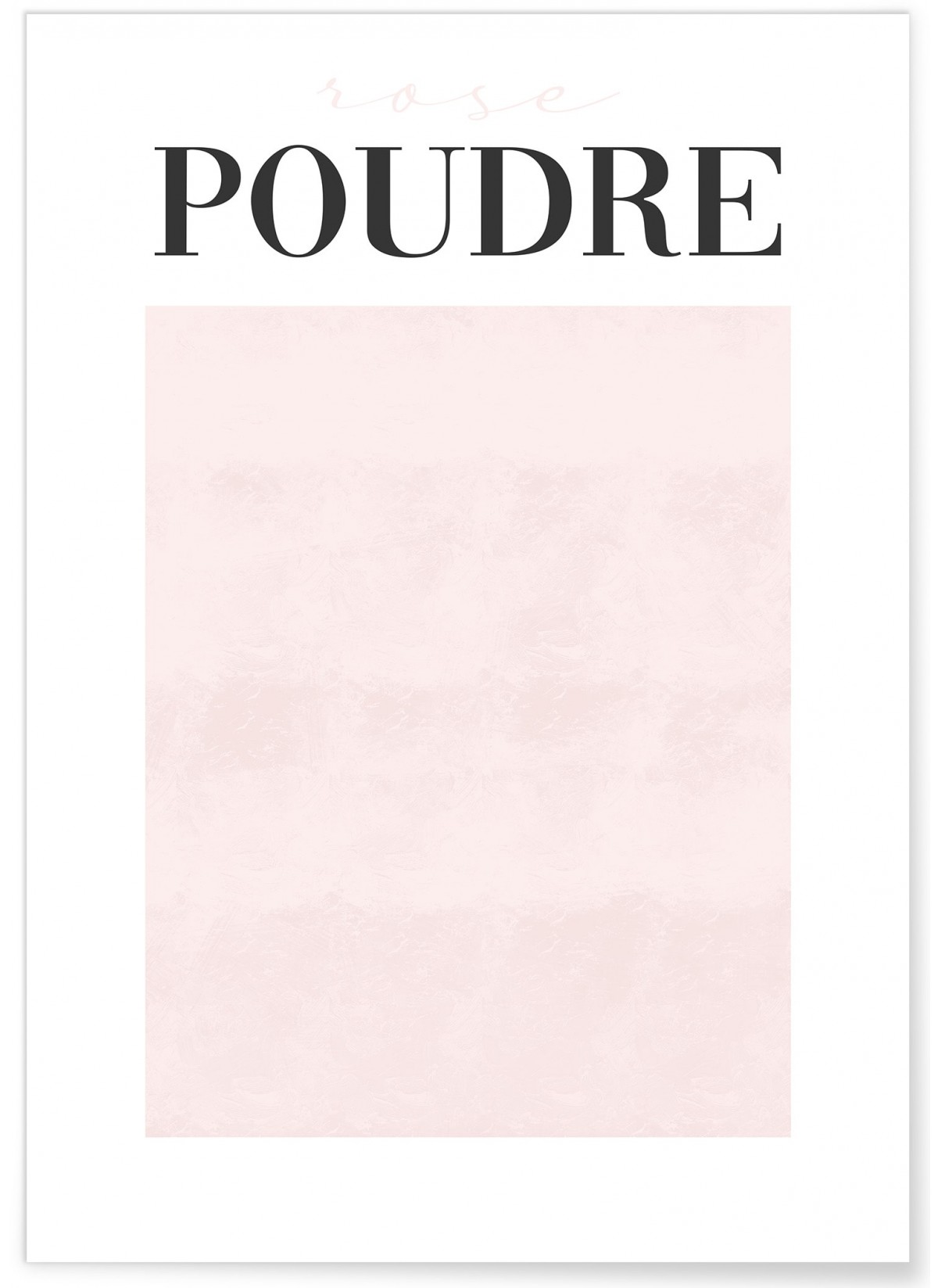Affiche Rose Poudré