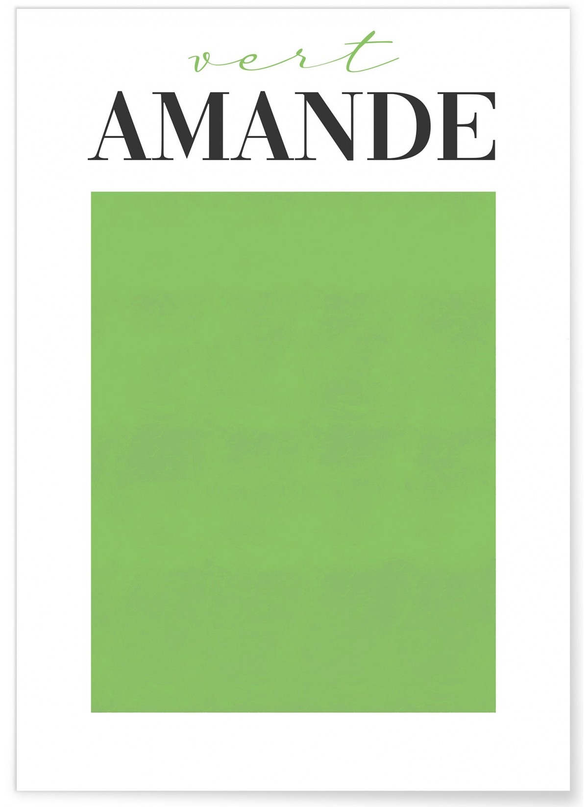 Affiche Vert Amande