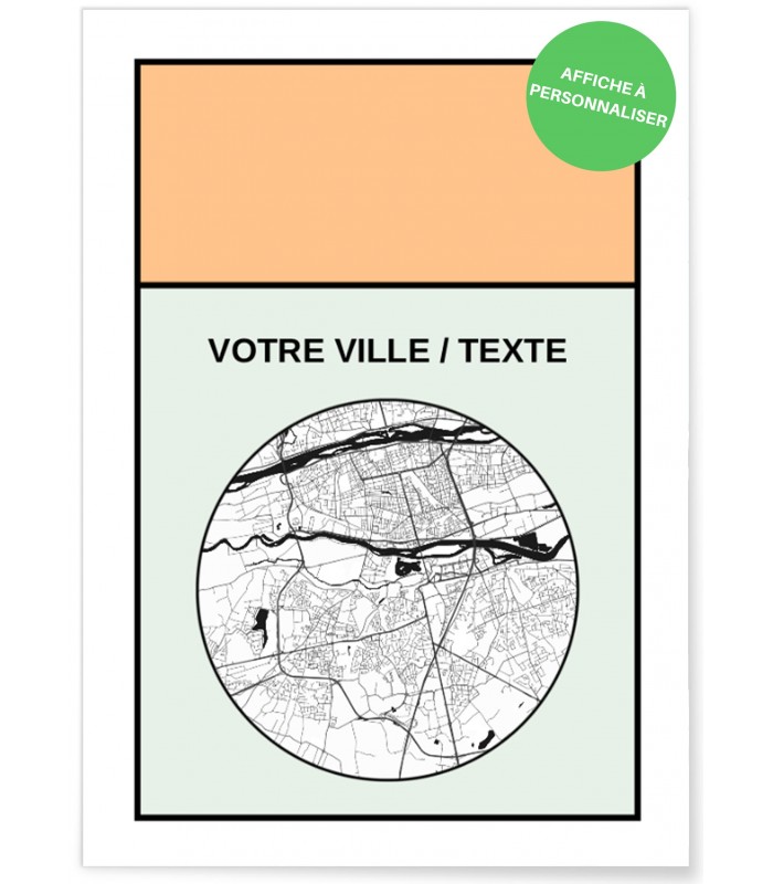 Affiche carte de ville : créez votre carte personnalisée | L’Afficherie