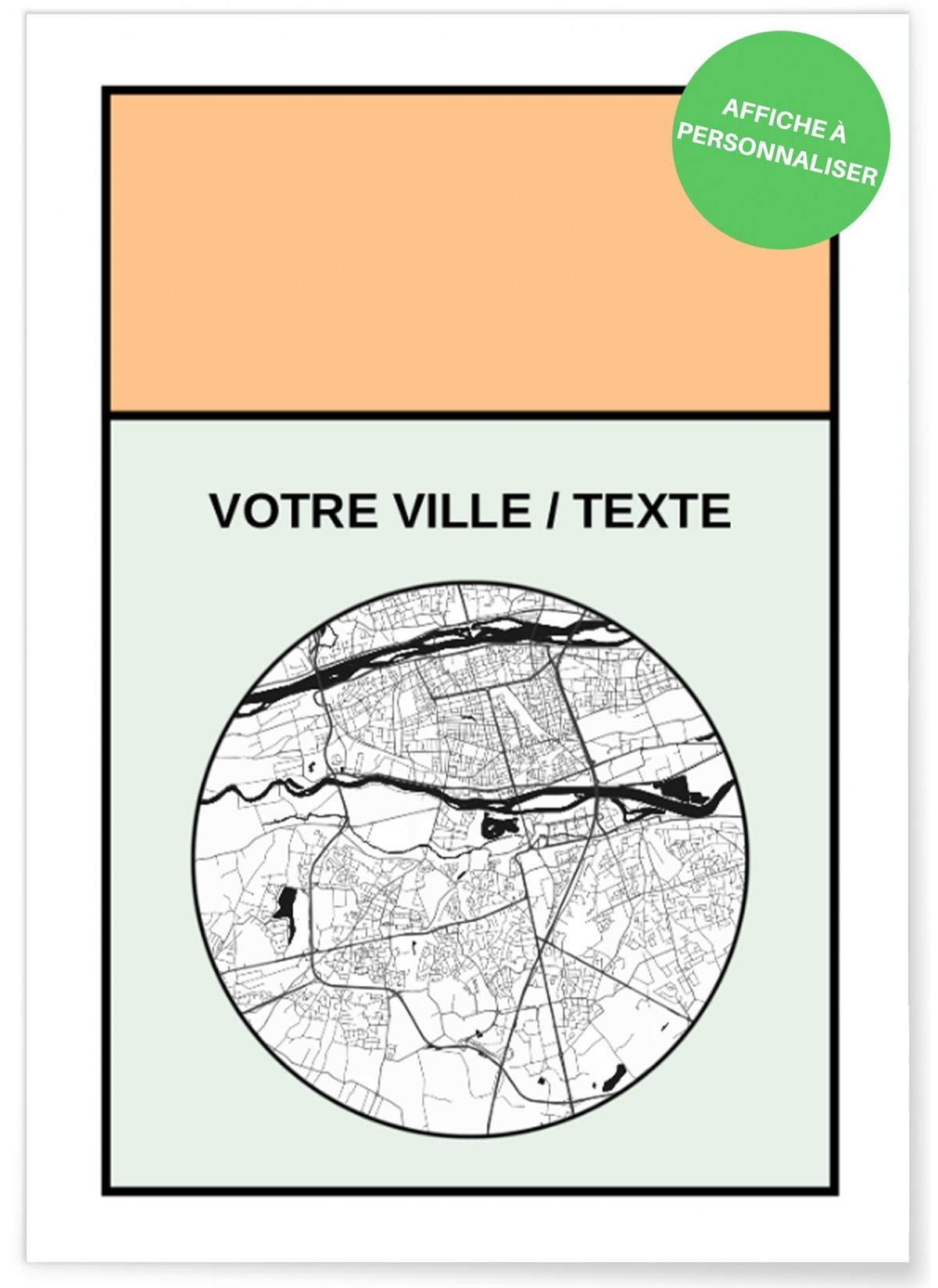 Affiche carte de ville : créez votre carte personnalisée | L’Afficherie