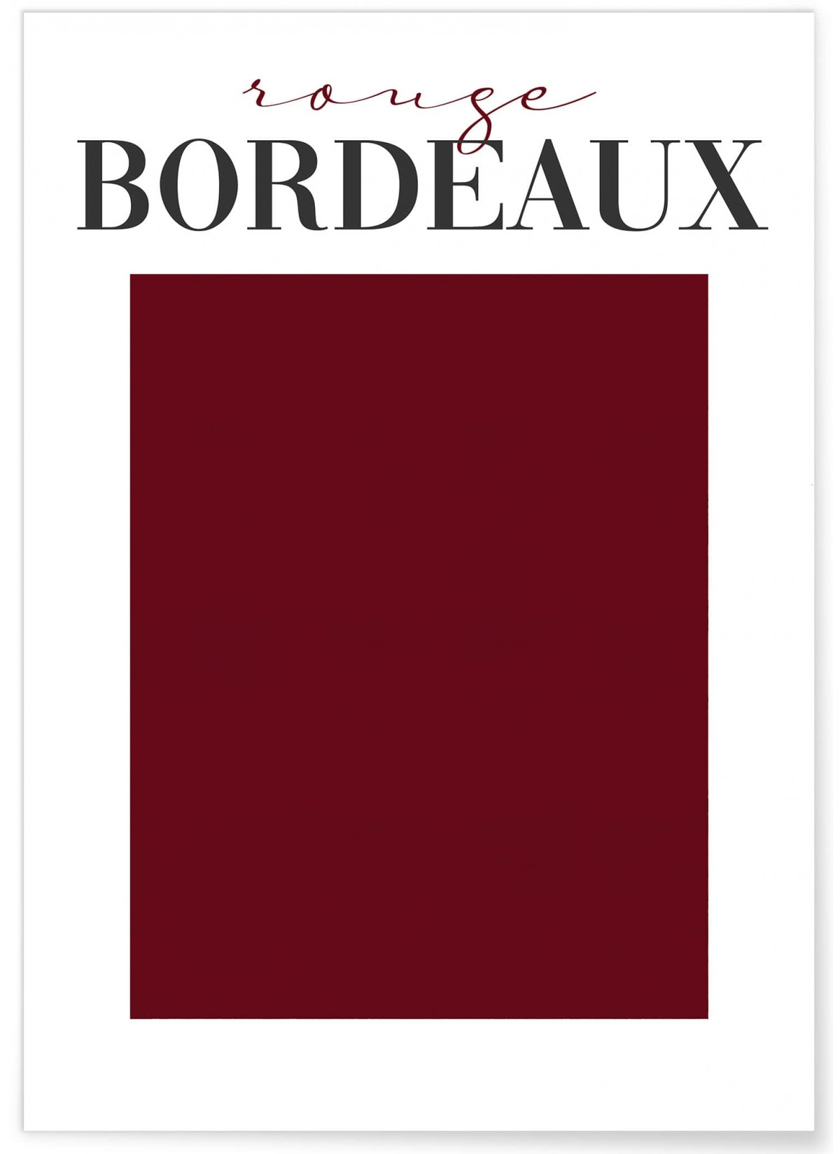 Affiche Rouge Bordeaux