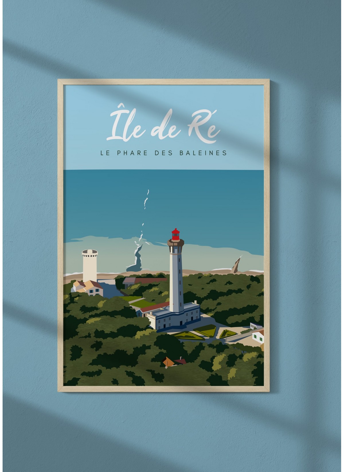 Affiche Ile de Ré - Le phare des baleines