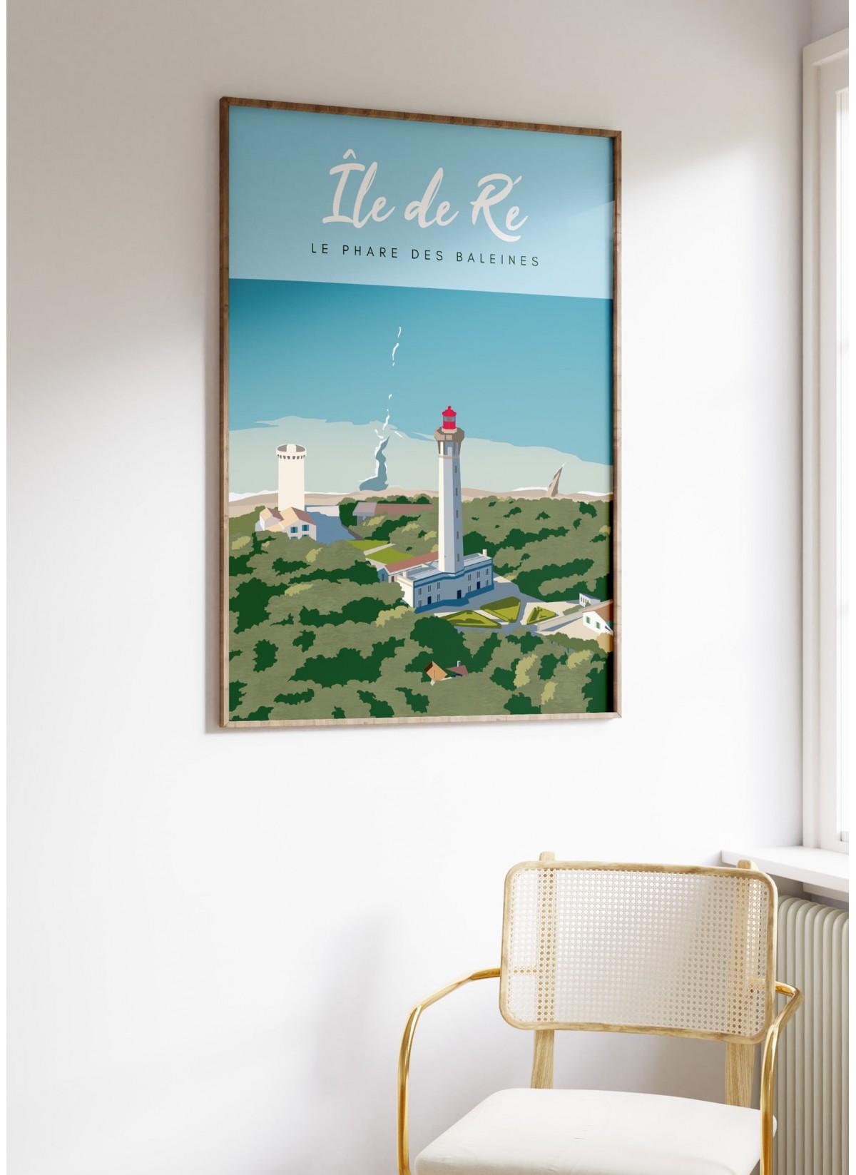Affiche Ile de Ré - Le phare des baleines