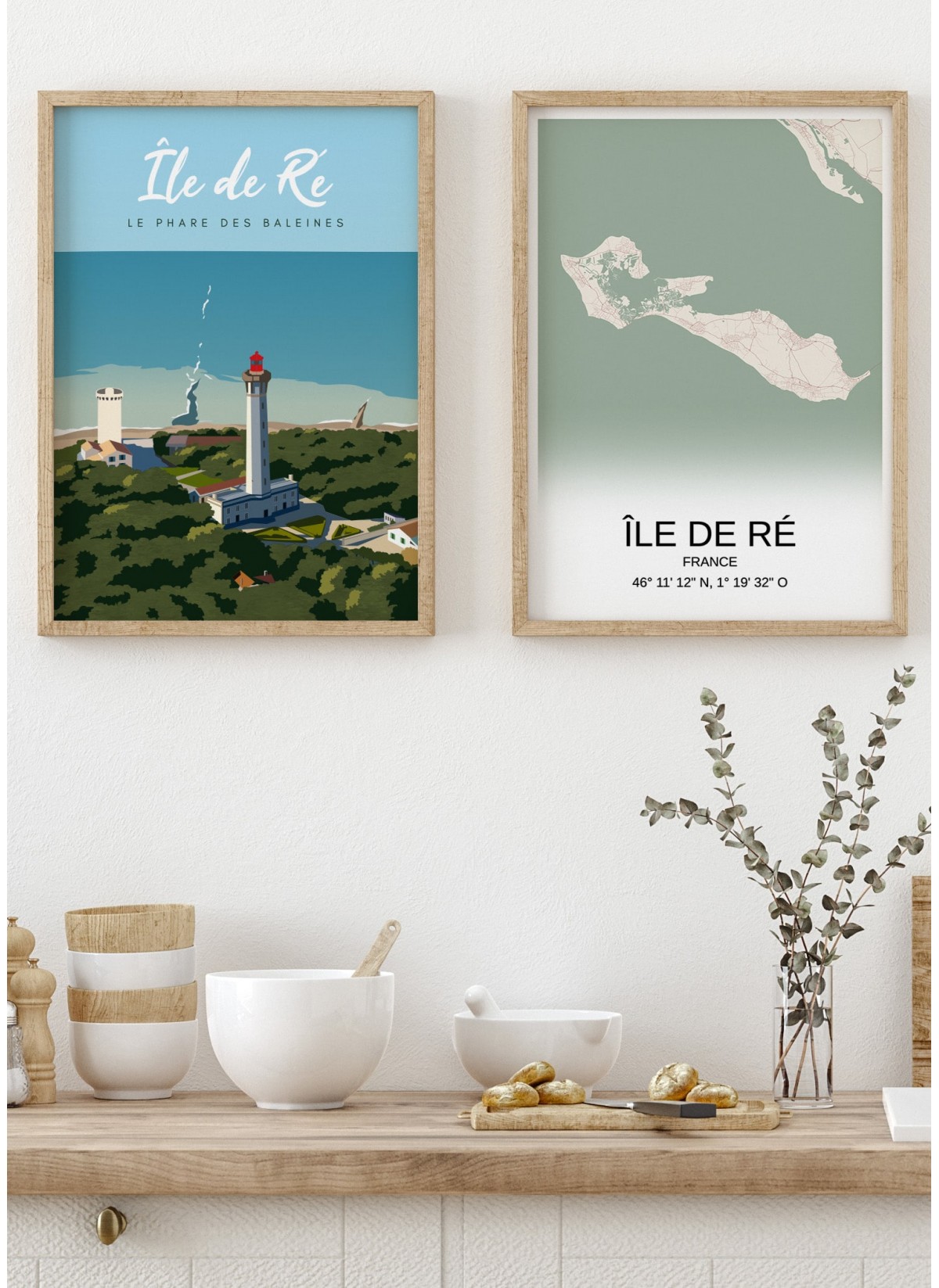 Affiche Ile de Ré - Le phare des baleines