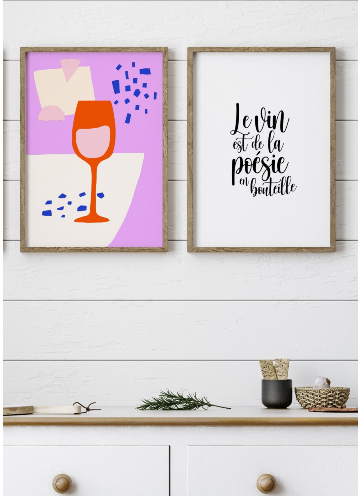 Affiche Le verre de vin